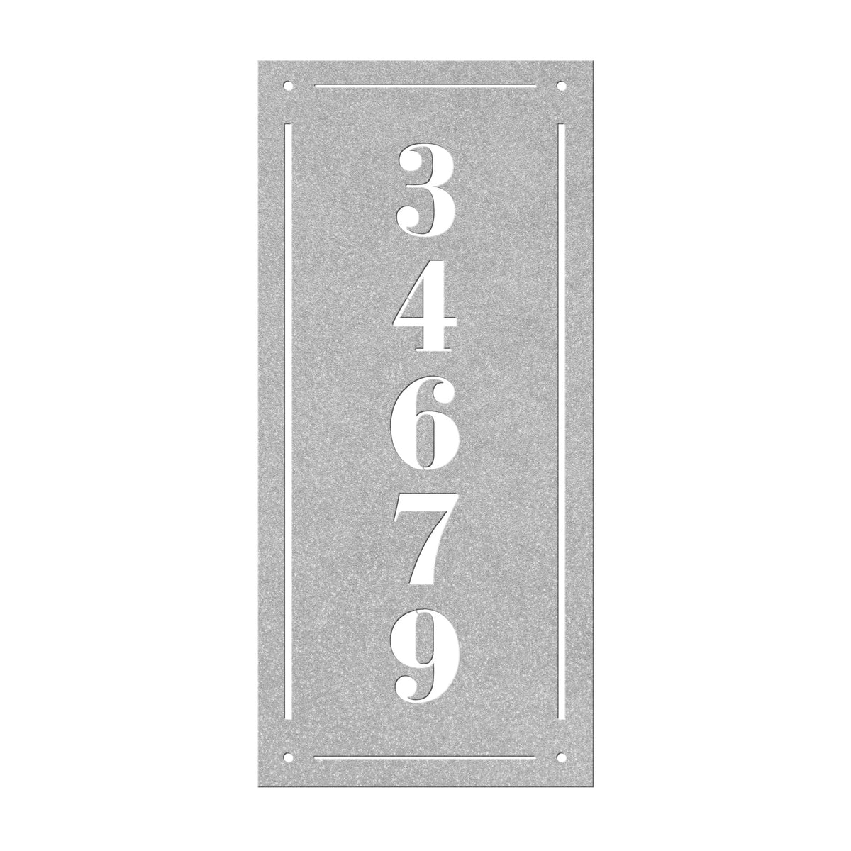 10087 - Modern Vertical Rectangular Address Sign