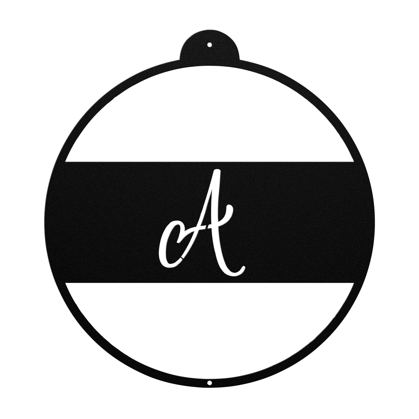 10117 - Christmas Monogram Cursive Ornament