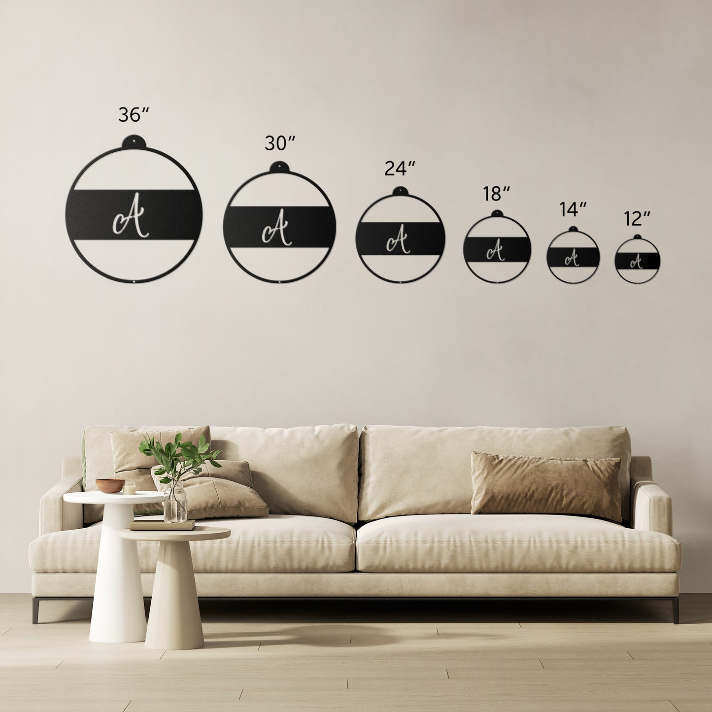 10117 - Christmas Monogram Cursive Ornament