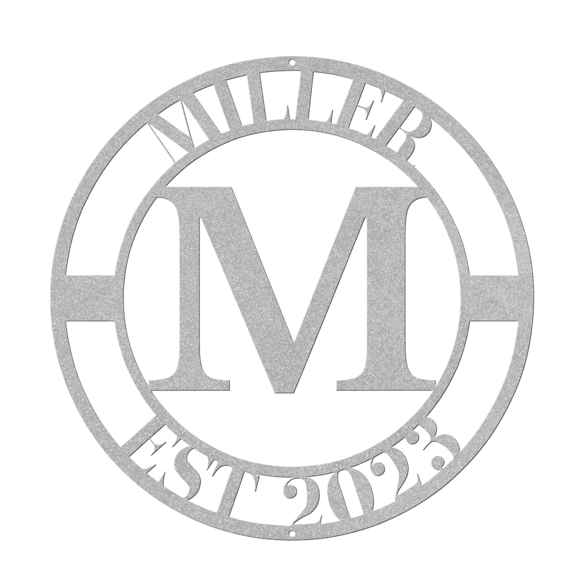 10137- * Monogram Custom Family Name Metal Sign