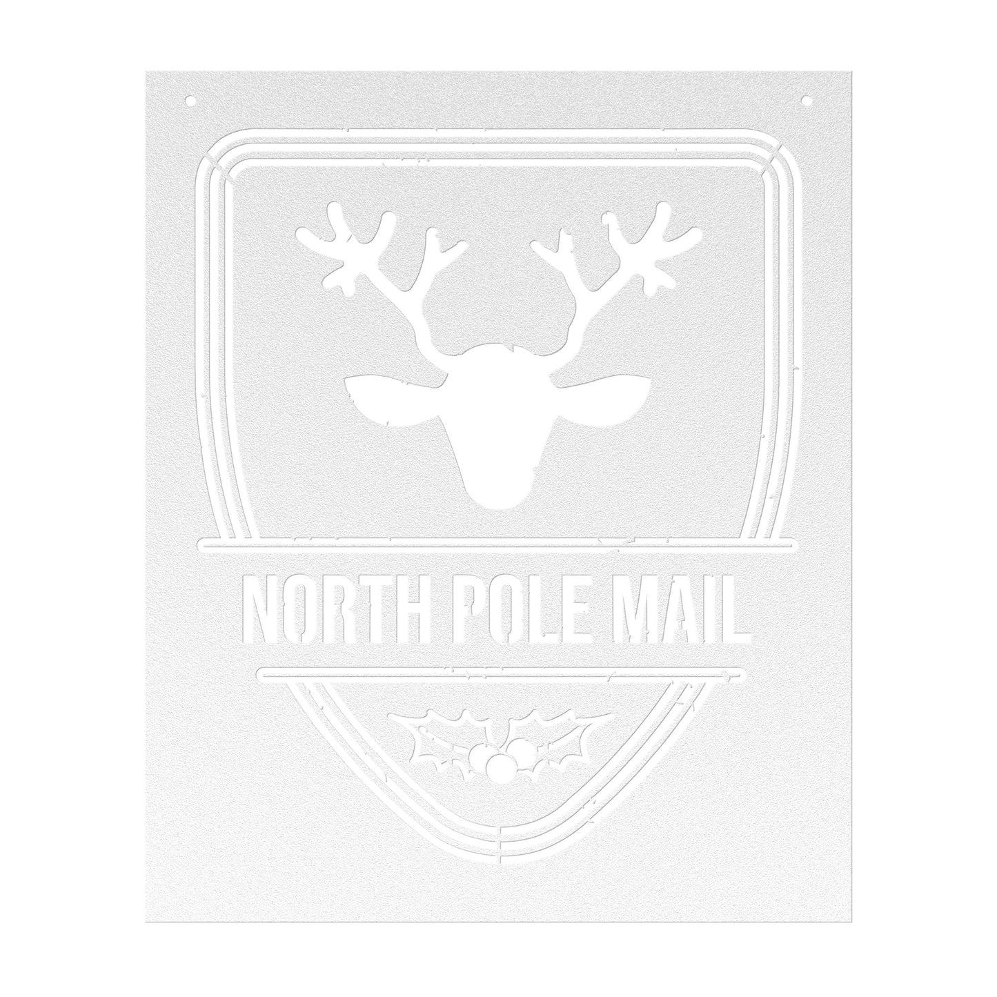 10085 - North Pole Mail Reindeer Metal Sign