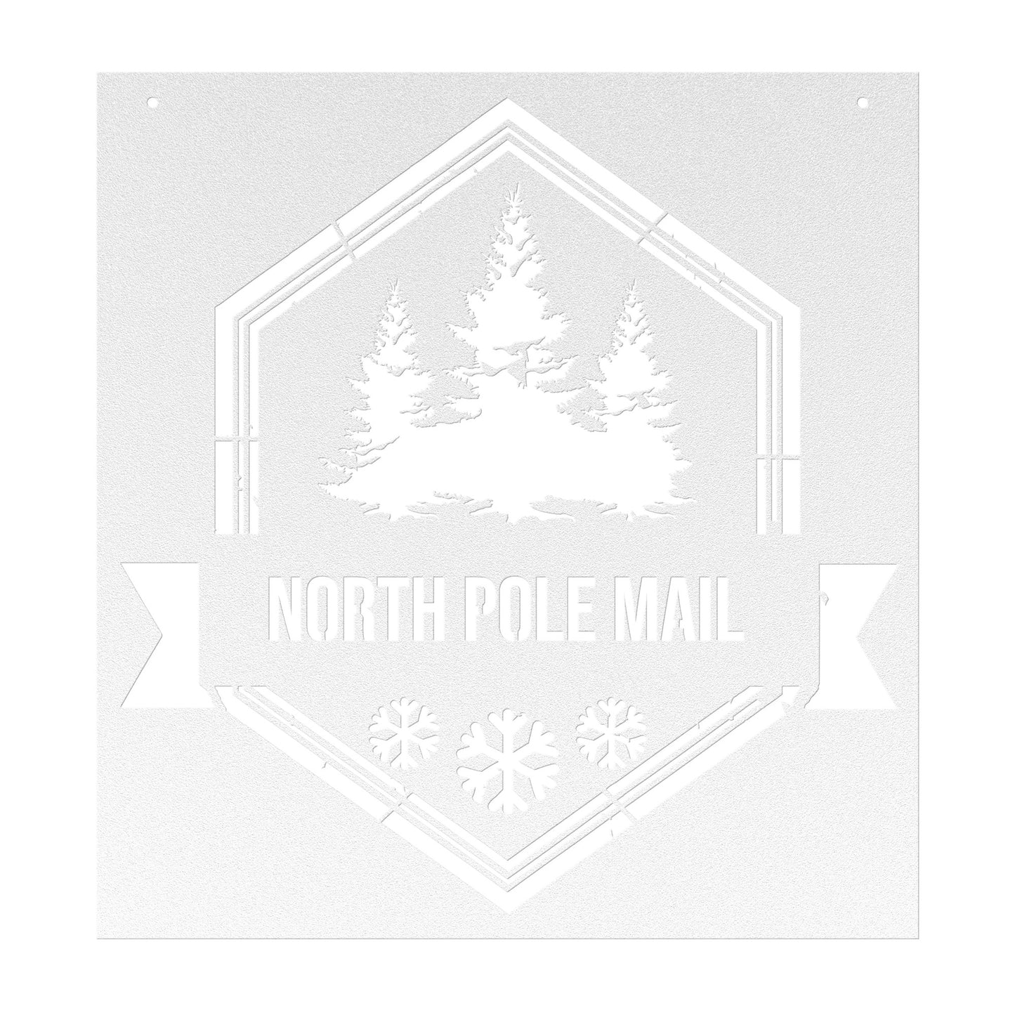 10084 - North Pole Mail Rustic Metal Sign