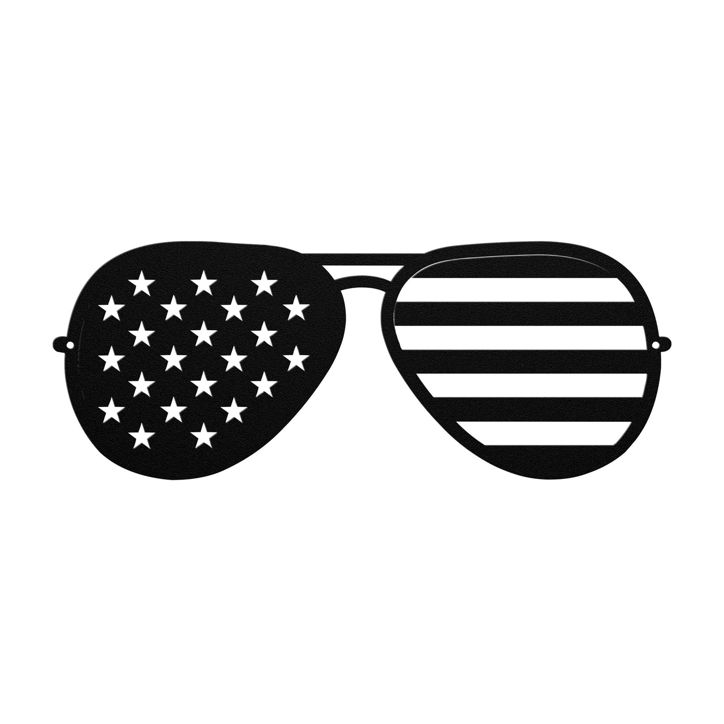 10083 - Patriotic American Flag Aviator Sunglasses Metal Decor