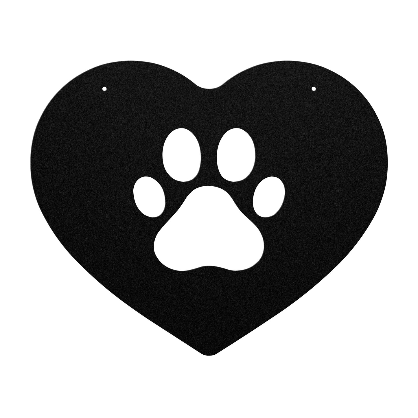 10082 - Paw Print Heart Metal Sign
