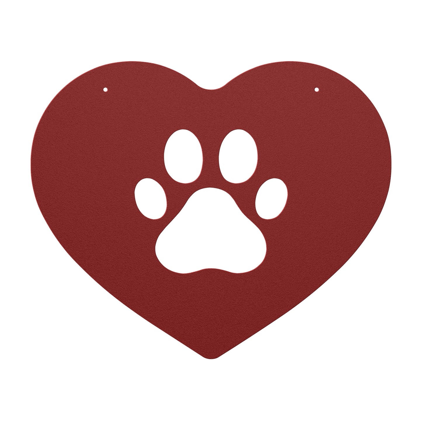 10082 - Paw Print Heart Metal Sign