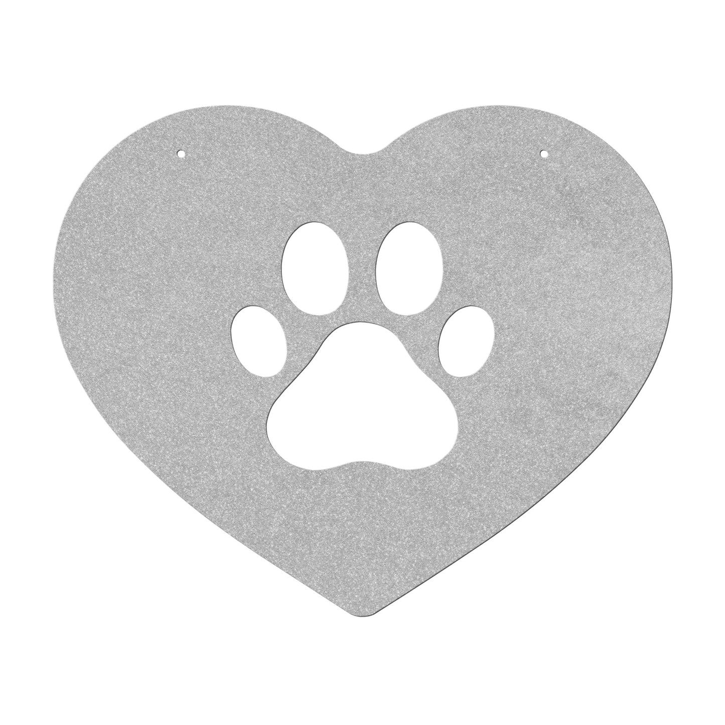 10082 - Paw Print Heart Metal Sign