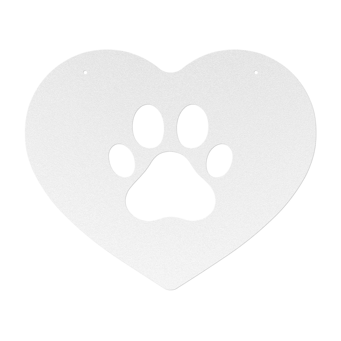 10082 - Paw Print Heart Metal Sign