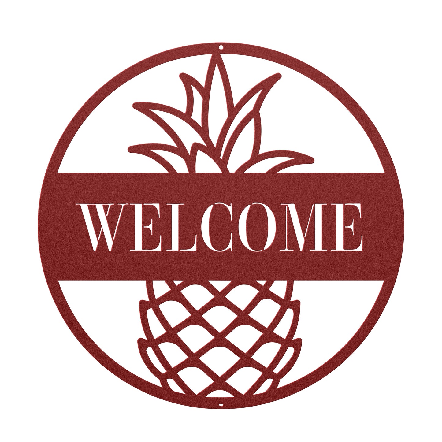 10080 - Pineapple Circular Welcome Sign