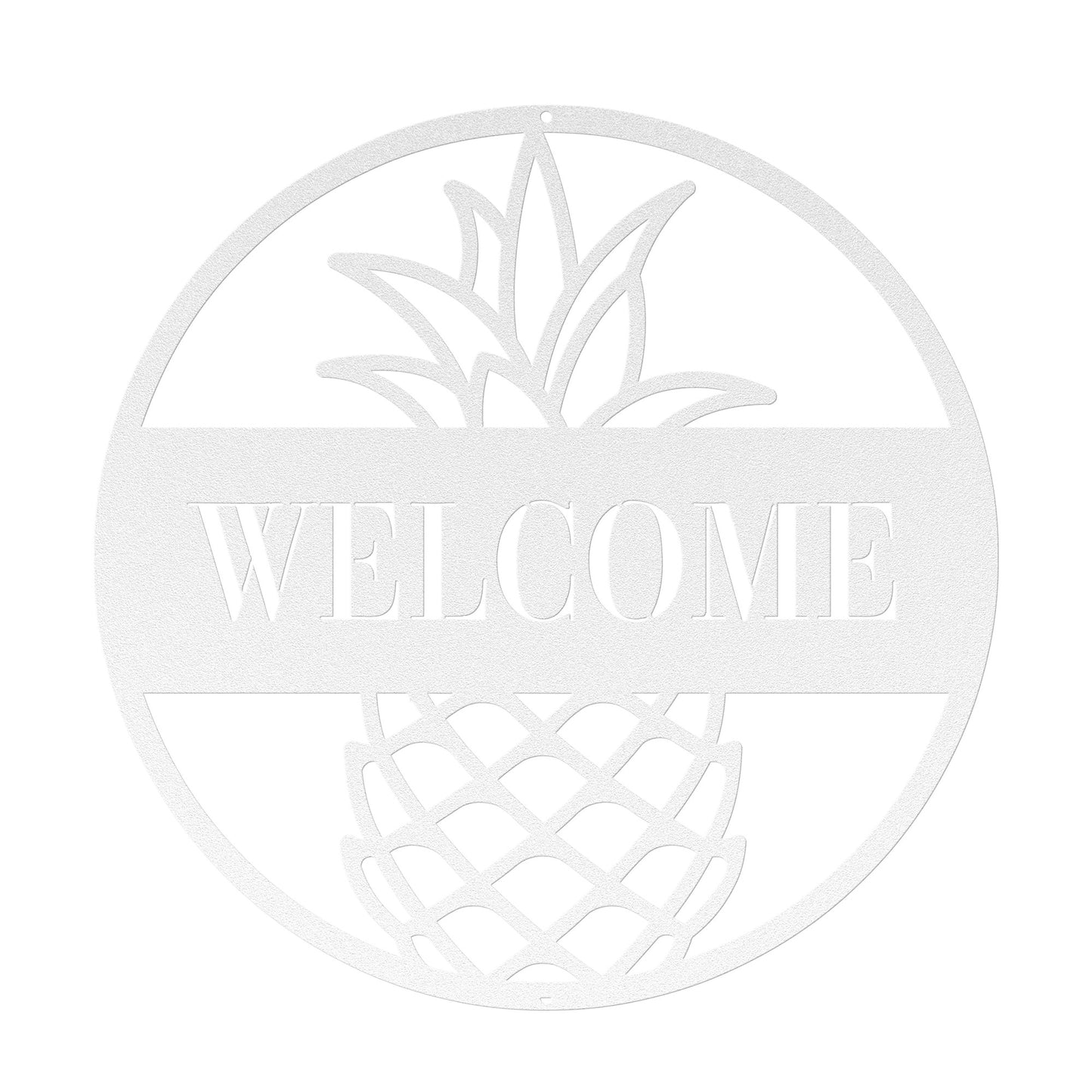 10080 - Pineapple Circular Welcome Sign