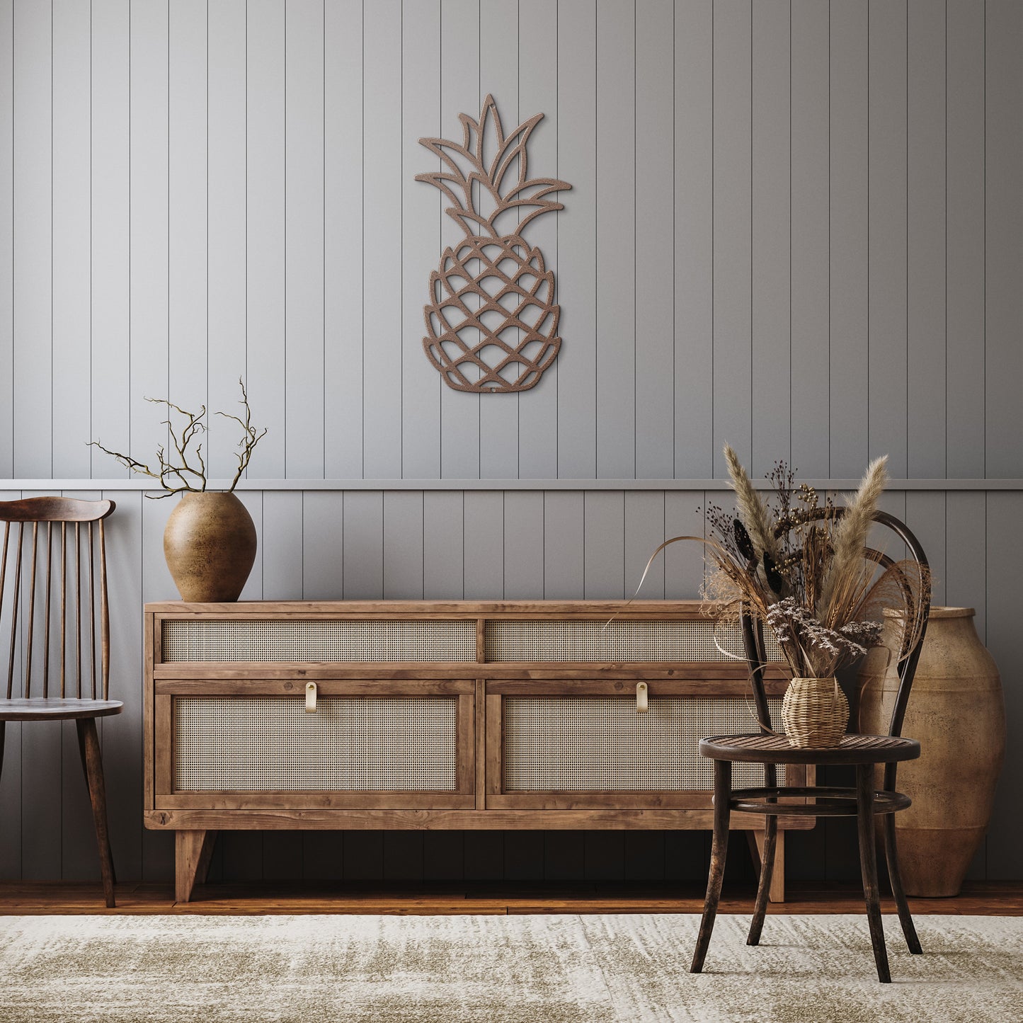 10079 - Pineapple Outline Metal Sign