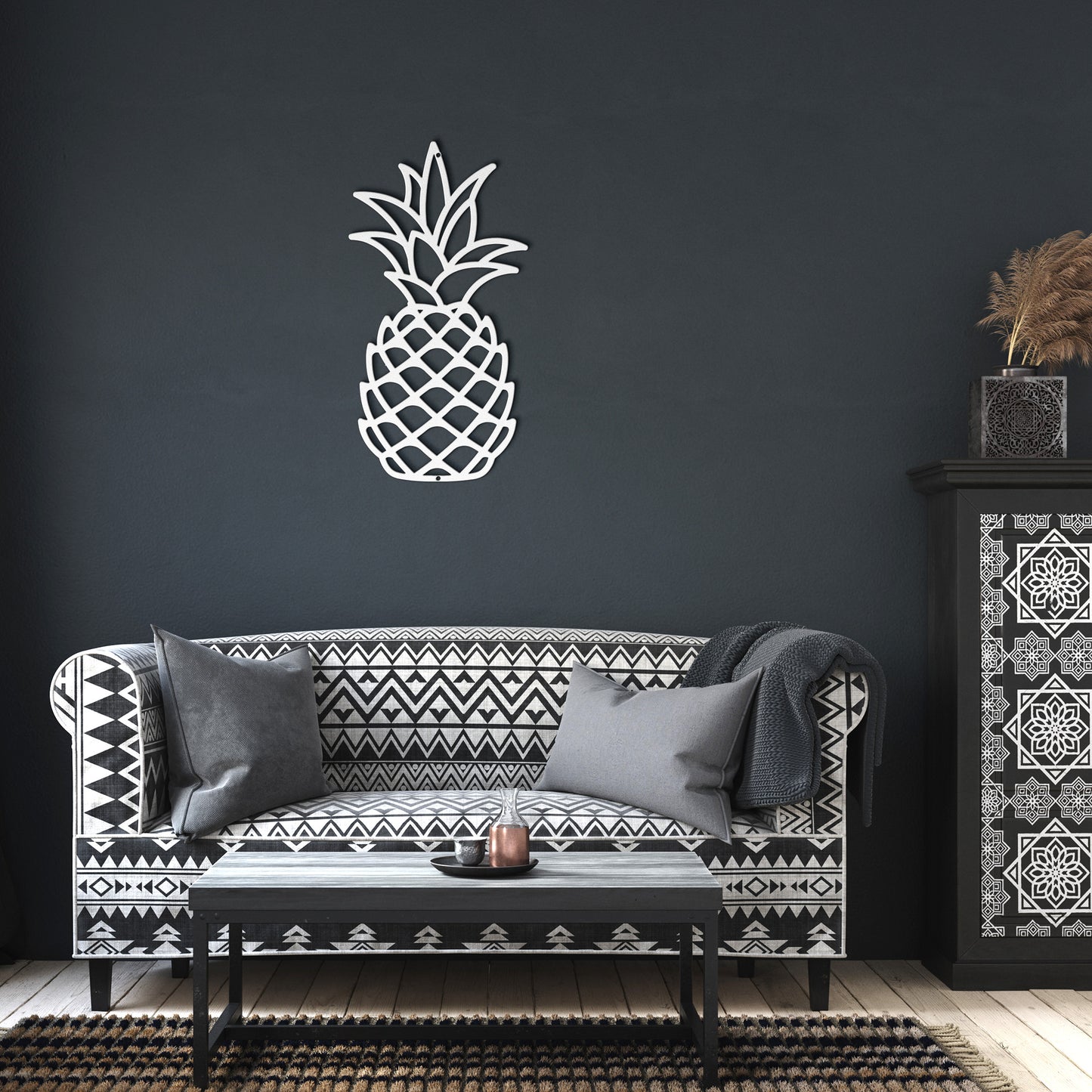 10079 - Pineapple Outline Metal Sign