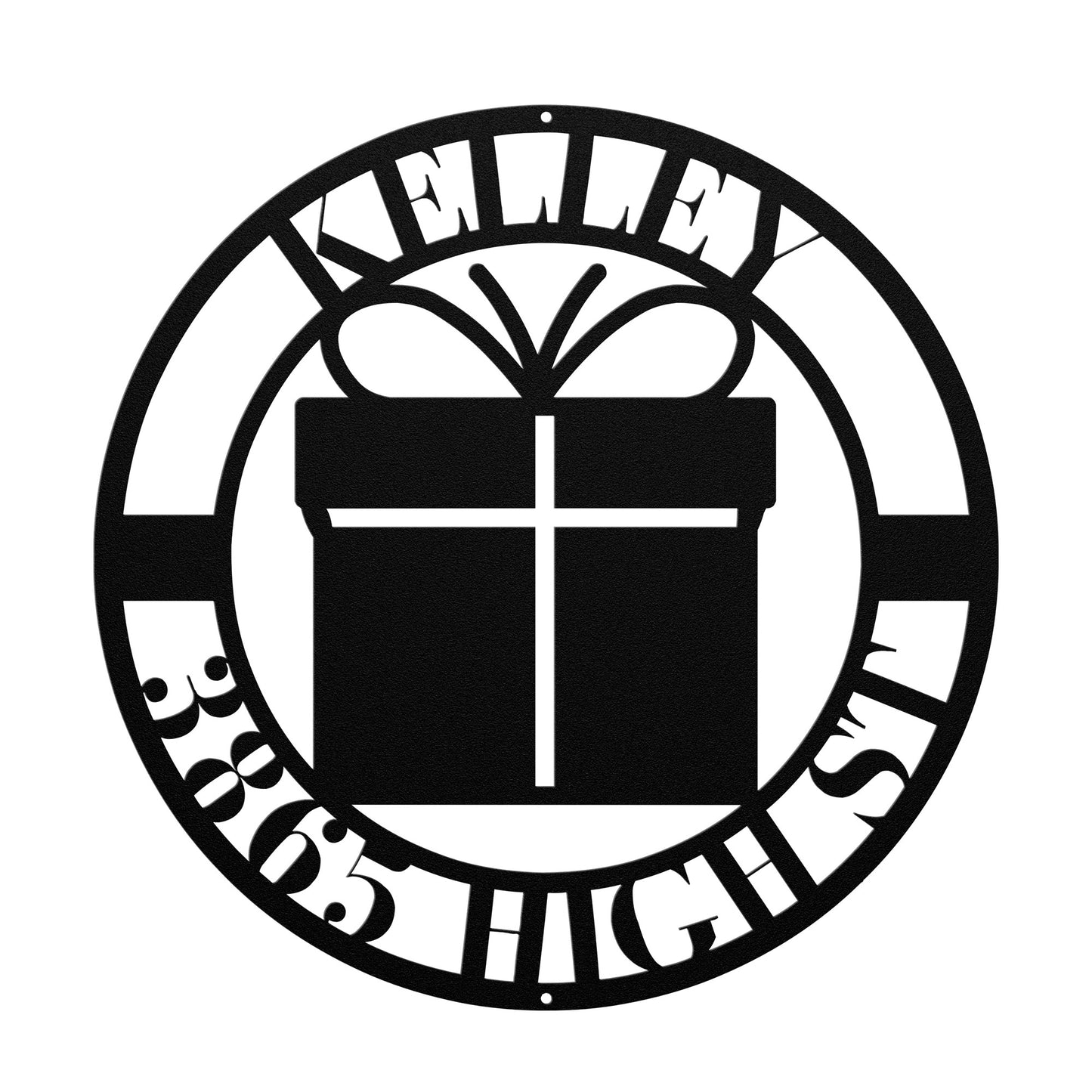 10176 - * Custom Gift/Present Circular Address Sign