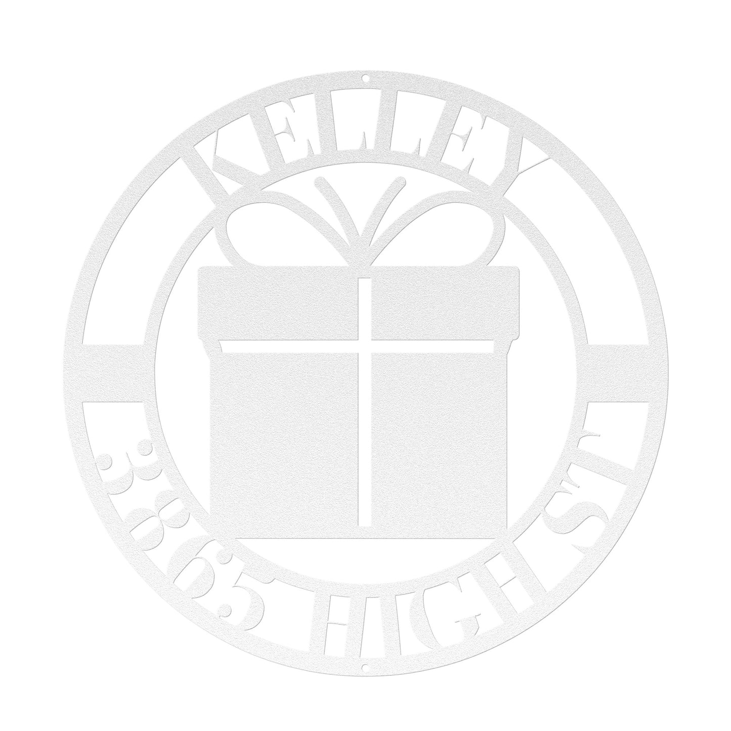 10176 - * Custom Gift/Present Circular Address Sign