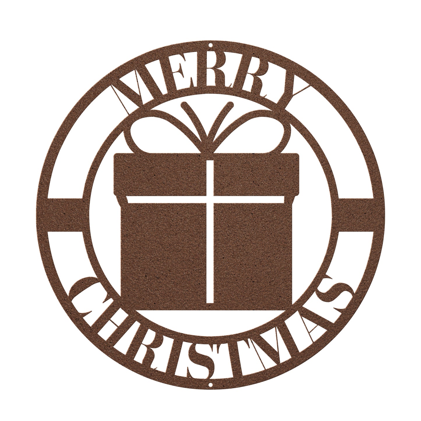 10141 - * Merry Christmas Gift/Present Circular Metal Sign
