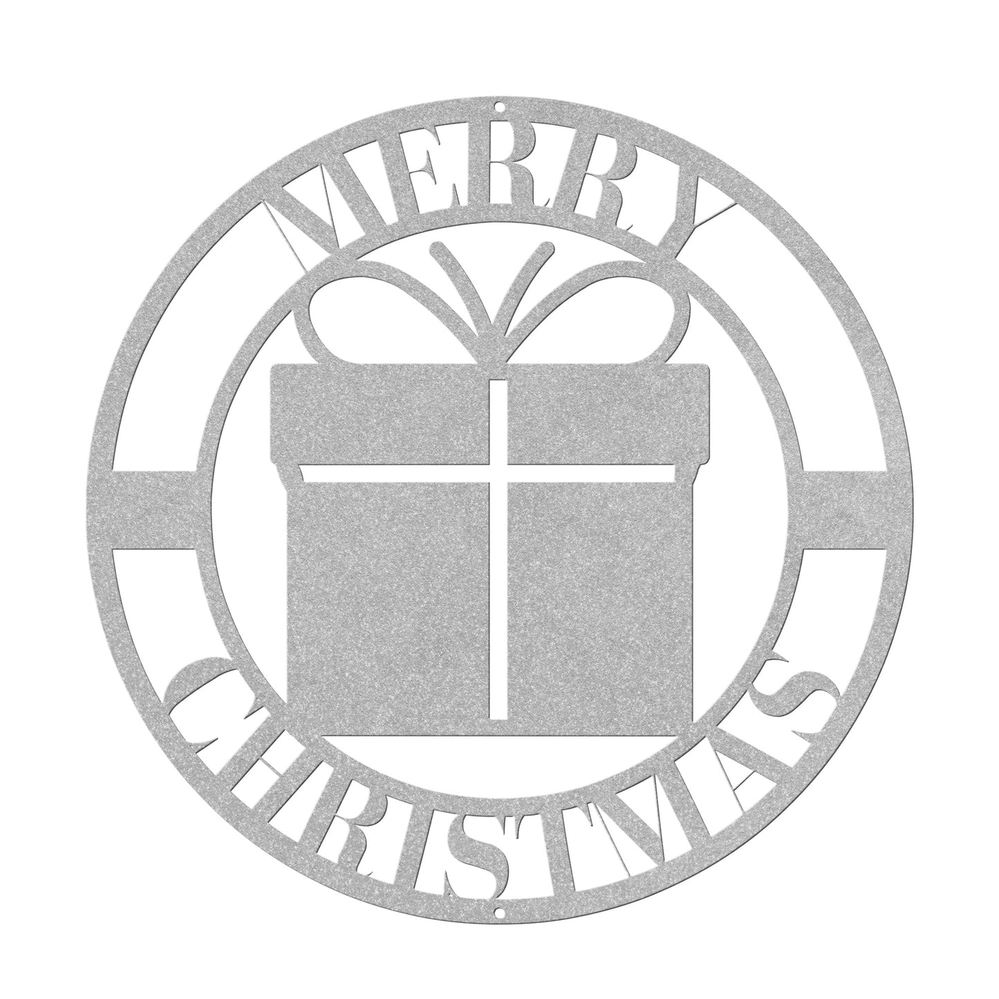 10141 - * Merry Christmas Gift/Present Circular Metal Sign