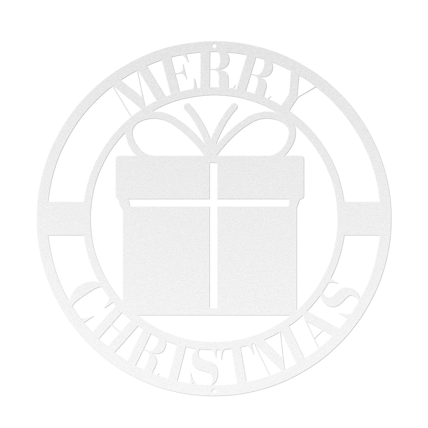 10141 - * Merry Christmas Gift/Present Circular Metal Sign