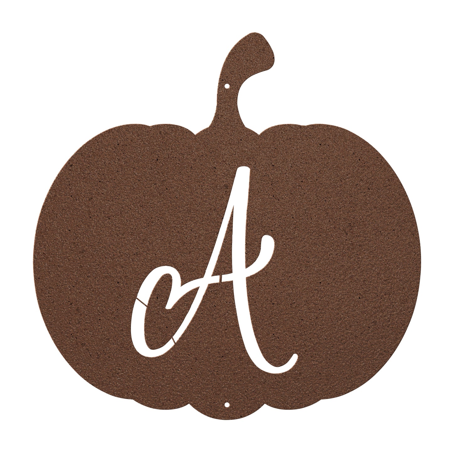 10077 - Pumpkin Cursive Monogram Metal Sign