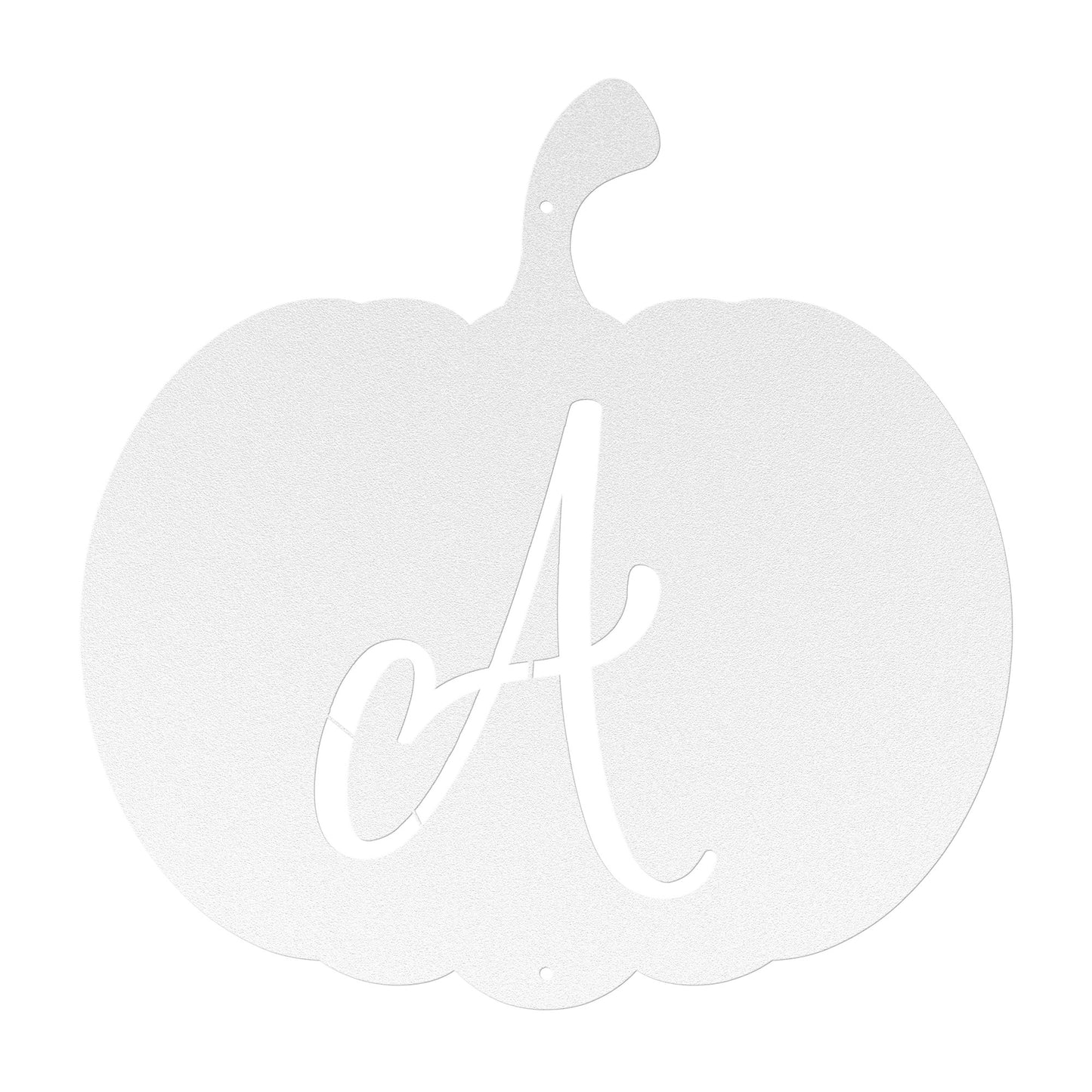 10077 - Pumpkin Cursive Monogram Metal Sign