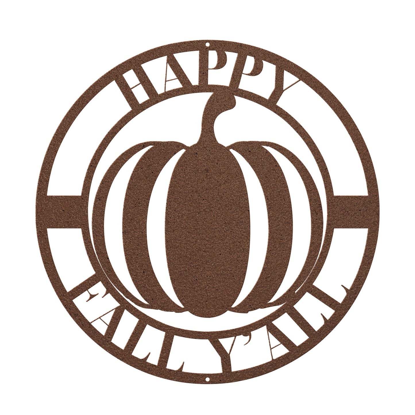 10076 - Pumpkin Happy Fall Y'All Metal Sign