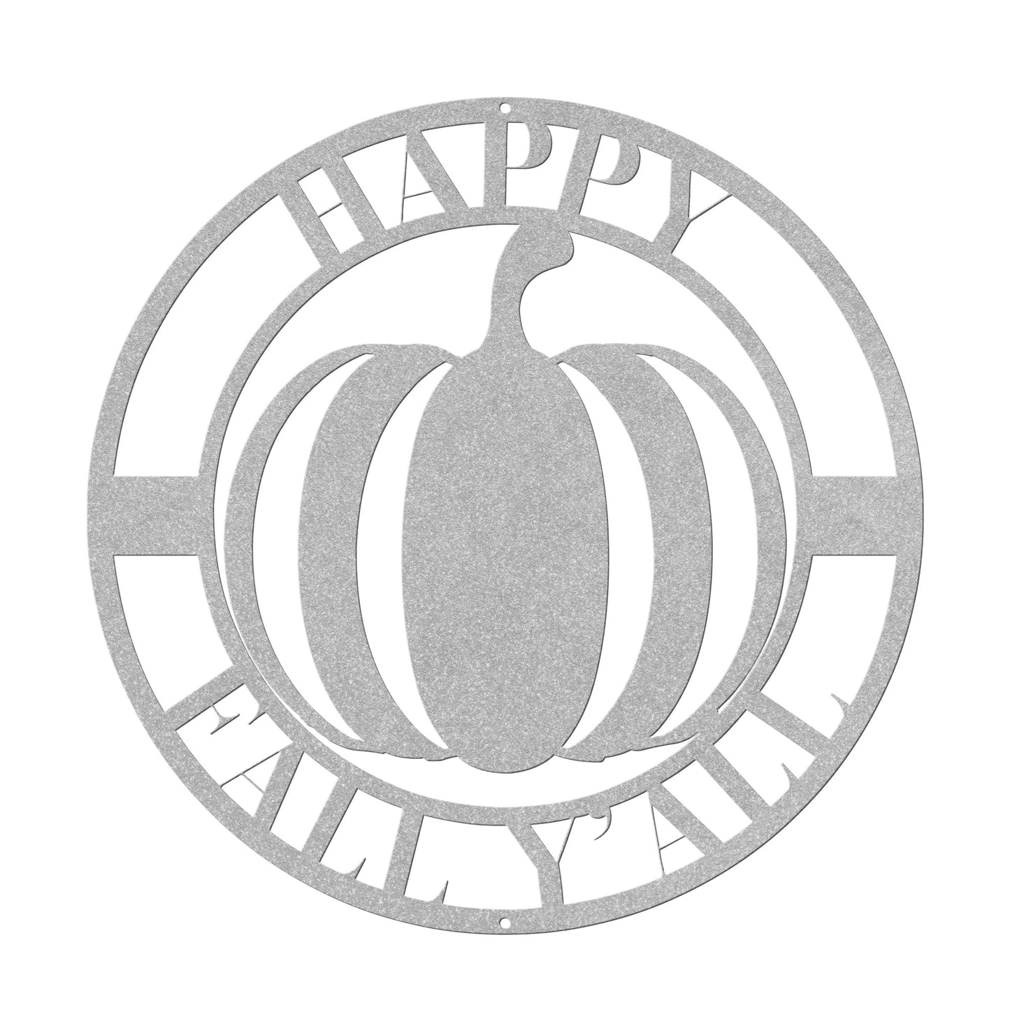 10076 - Pumpkin Happy Fall Y'All Metal Sign