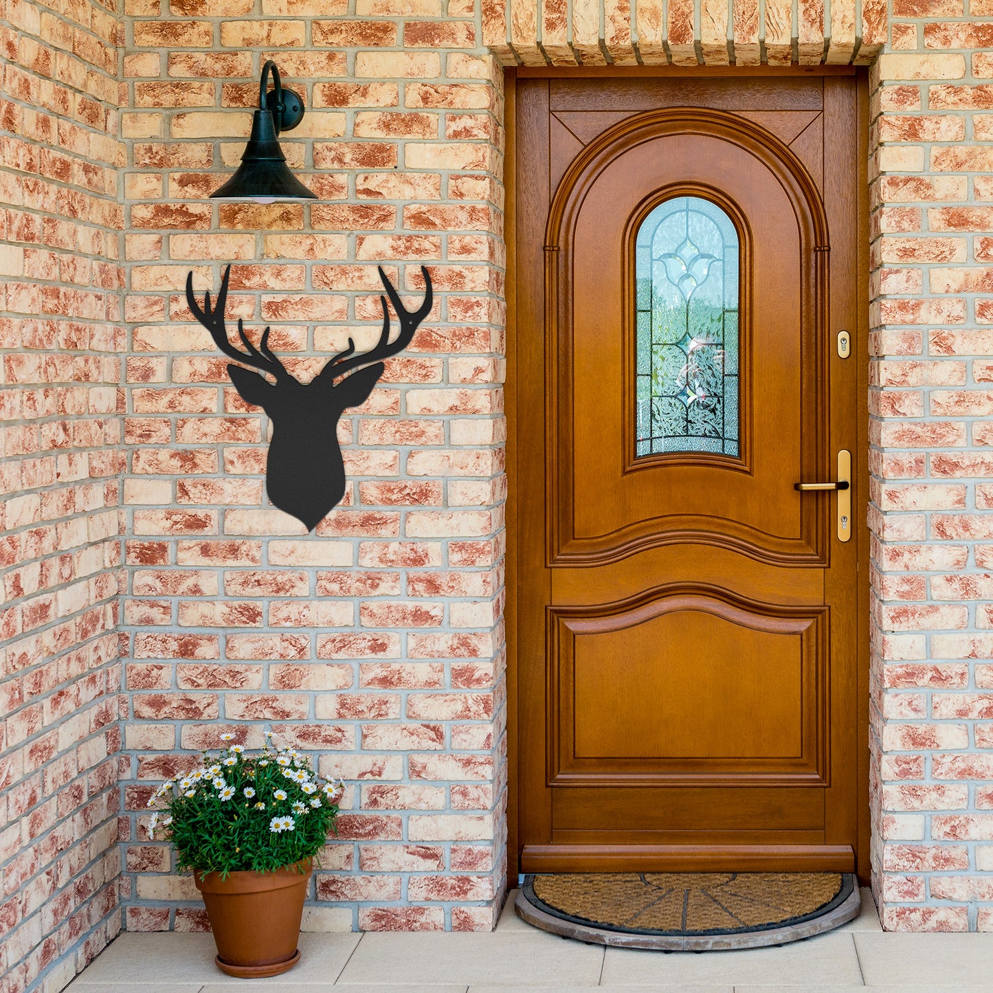 10071 - Rustic Buck Head Metal Sign