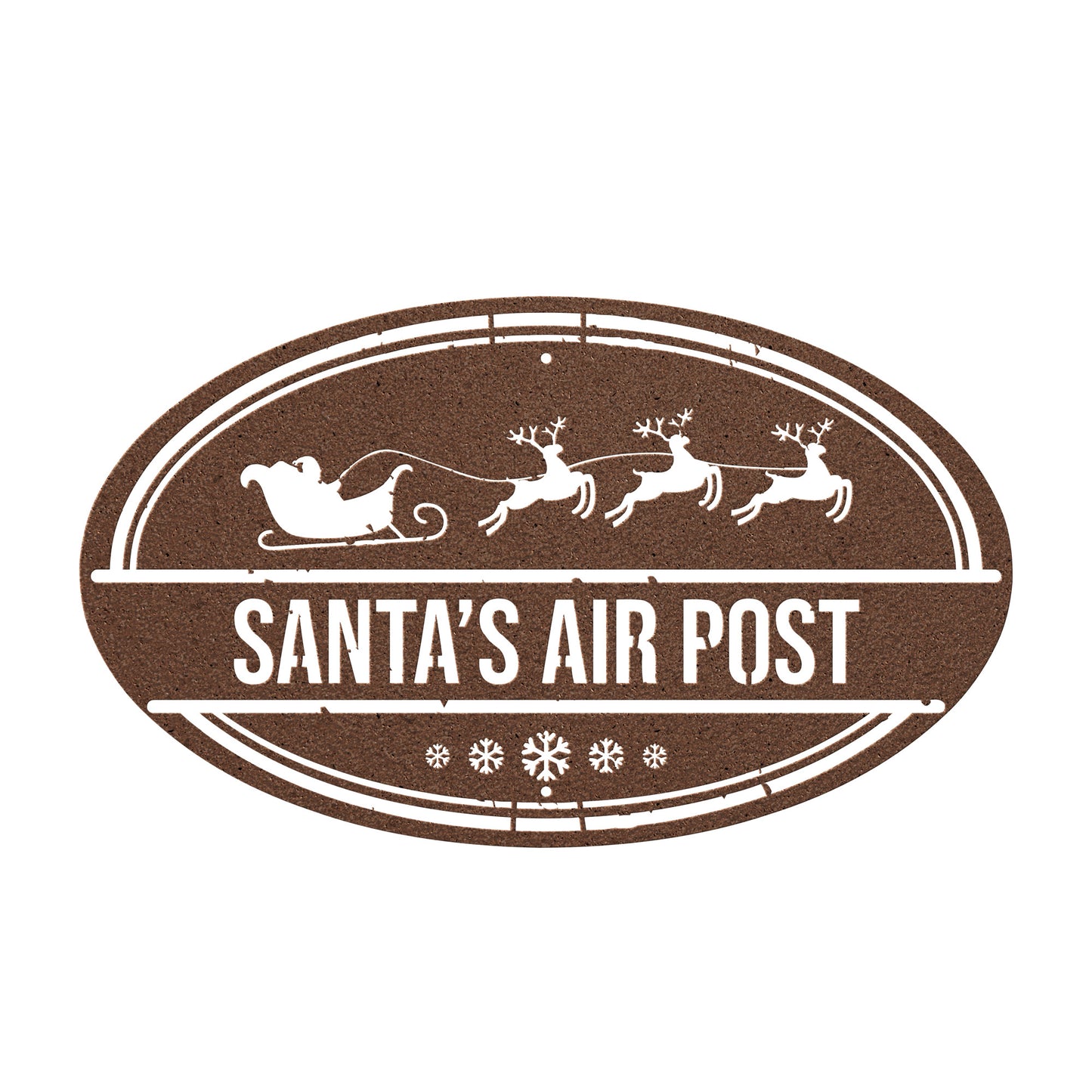 10069 - Santa Air Postal Rustic Metal Sign