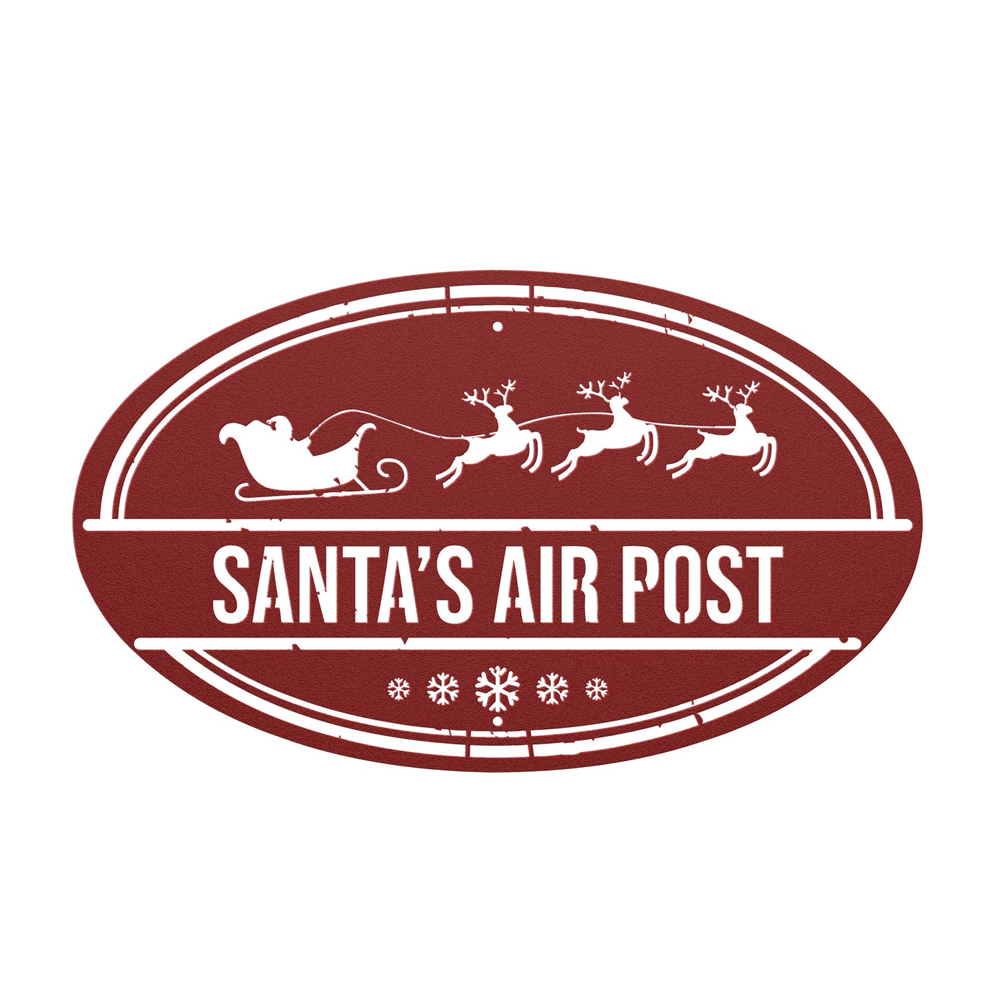 10069 - Santa Air Postal Rustic Metal Sign