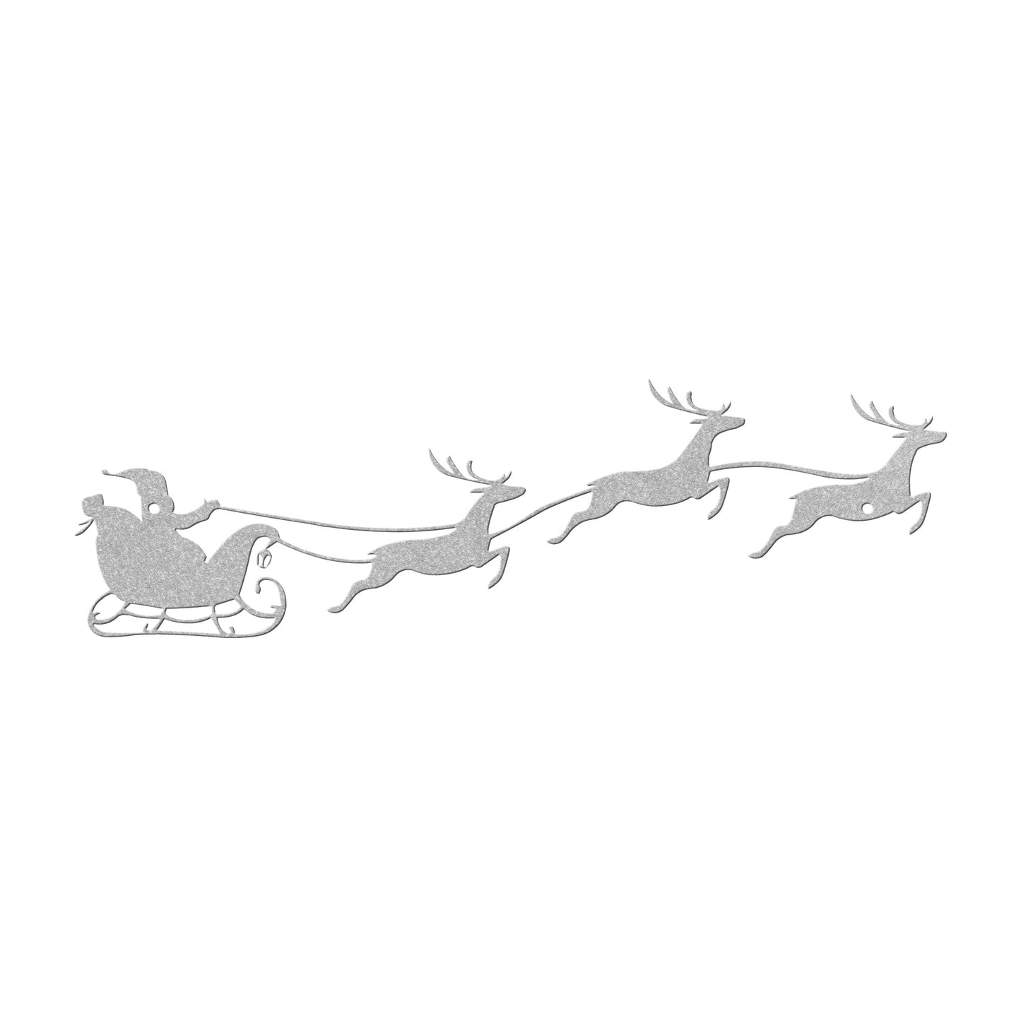 10063 - Santa Sleigh and Reindeer Metal Decor