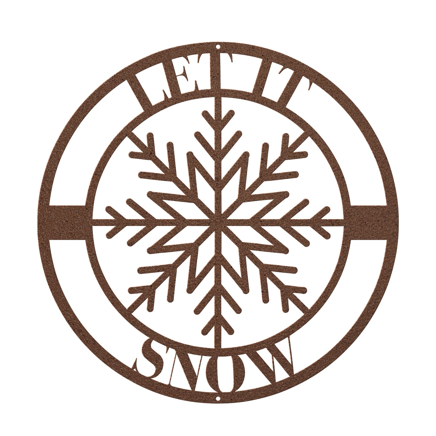 10061 - Snowflake Let it Snow Metal Sign