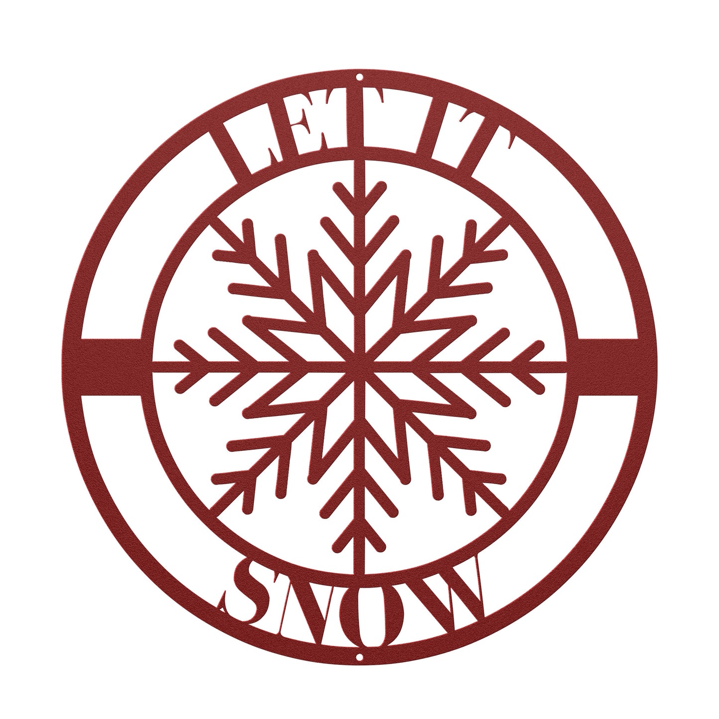 10061 - Snowflake Let it Snow Metal Sign