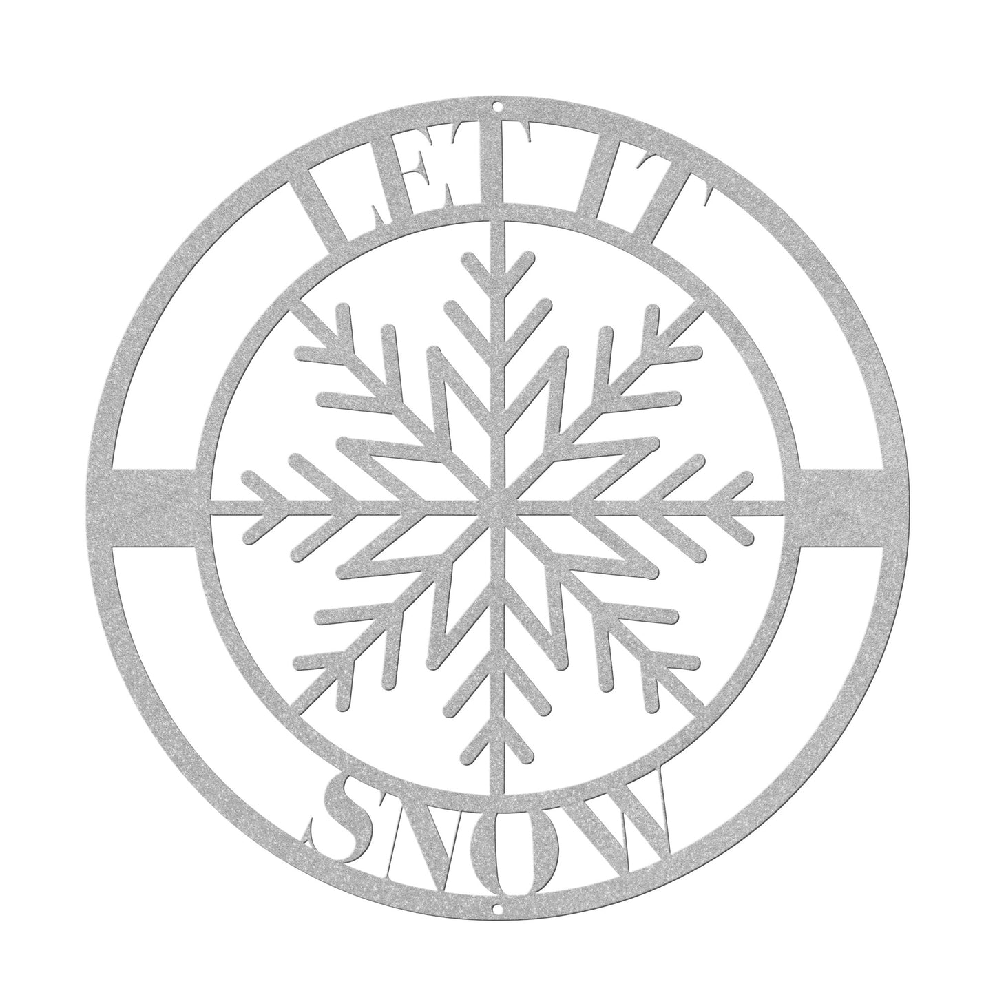 10061 - Snowflake Let it Snow Metal Sign