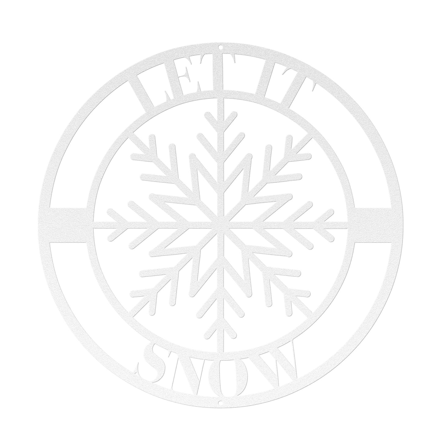 10061 - Snowflake Let it Snow Metal Sign