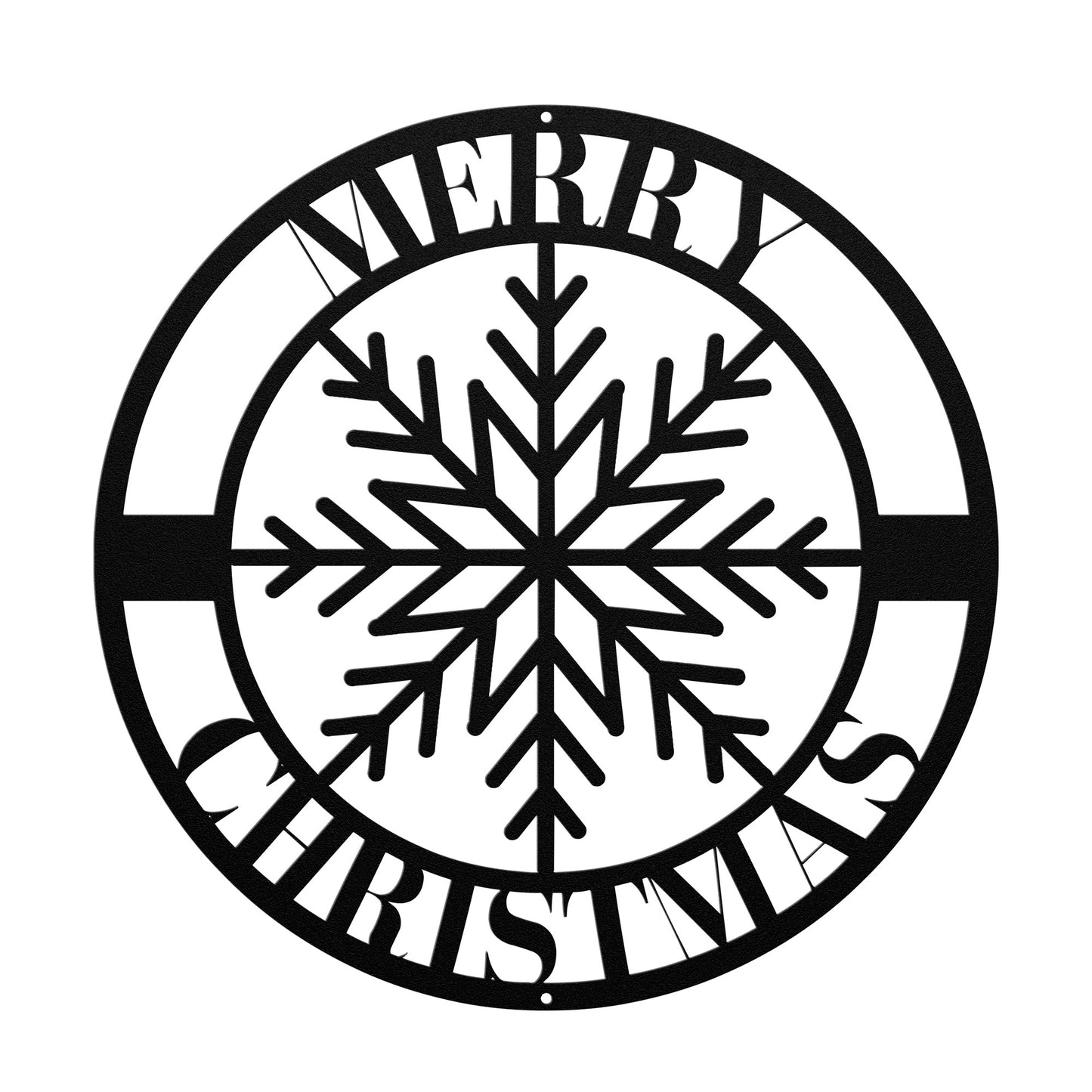 10060 - Snowflake Merry Christmas Metal Sign