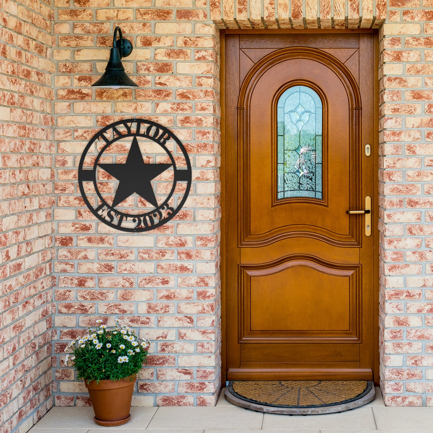 10004 - Star Personalized Name and Established Year Metal Sign
