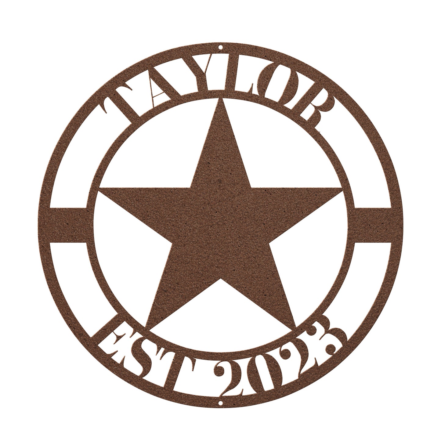 10004 - Star Personalized Name and Established Year Metal Sign
