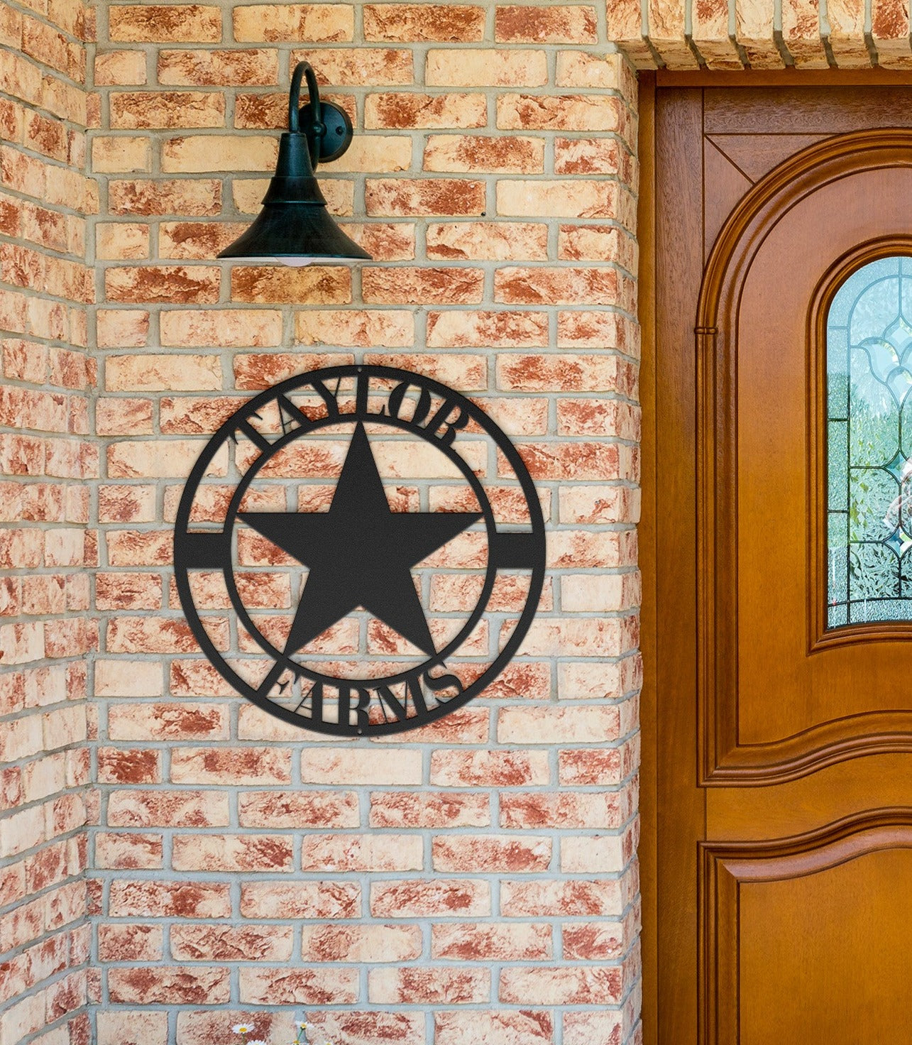 10003 - Star Personalized Family Name Farm Metal Sign