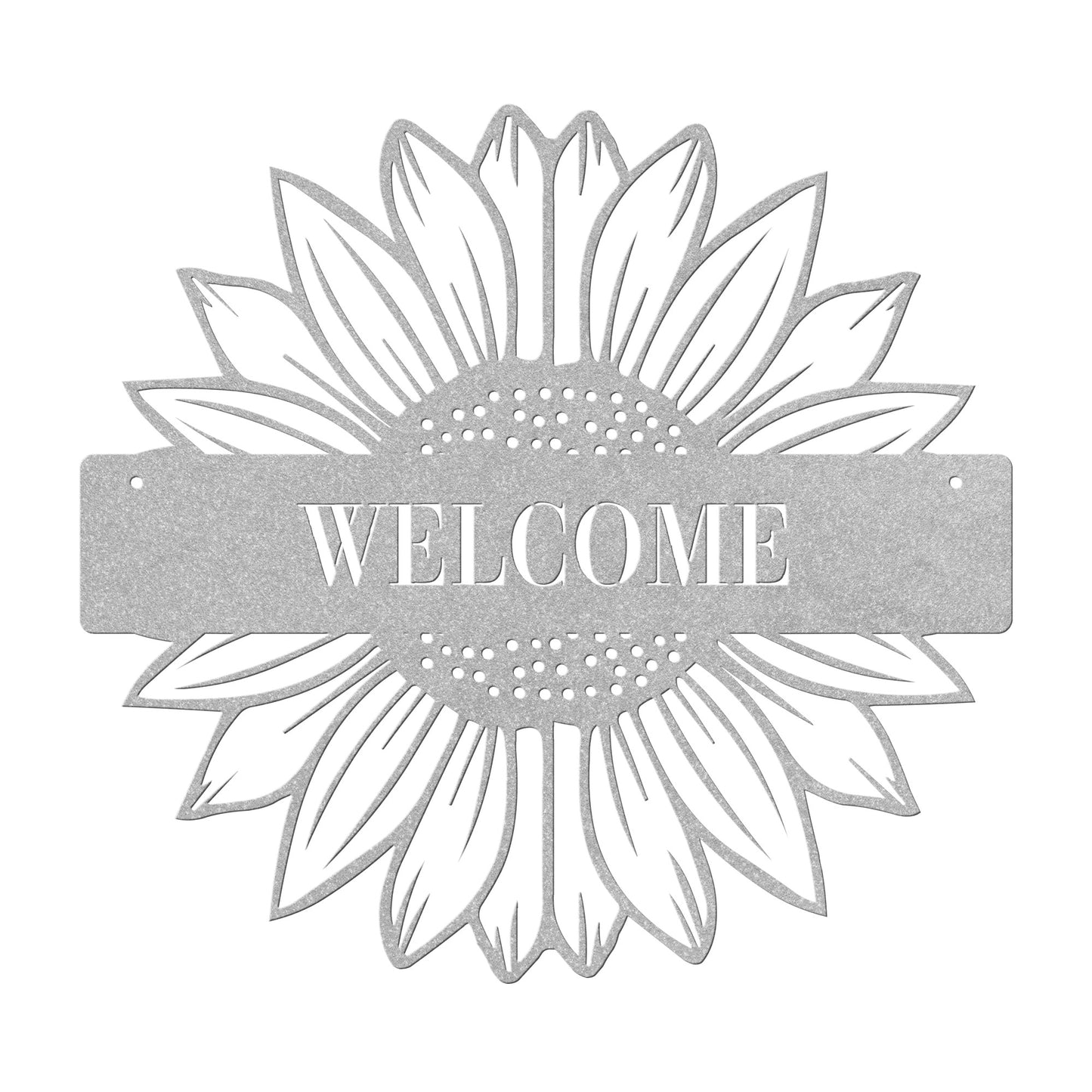 10054 - Sunflower Split Welcome Metal Sign