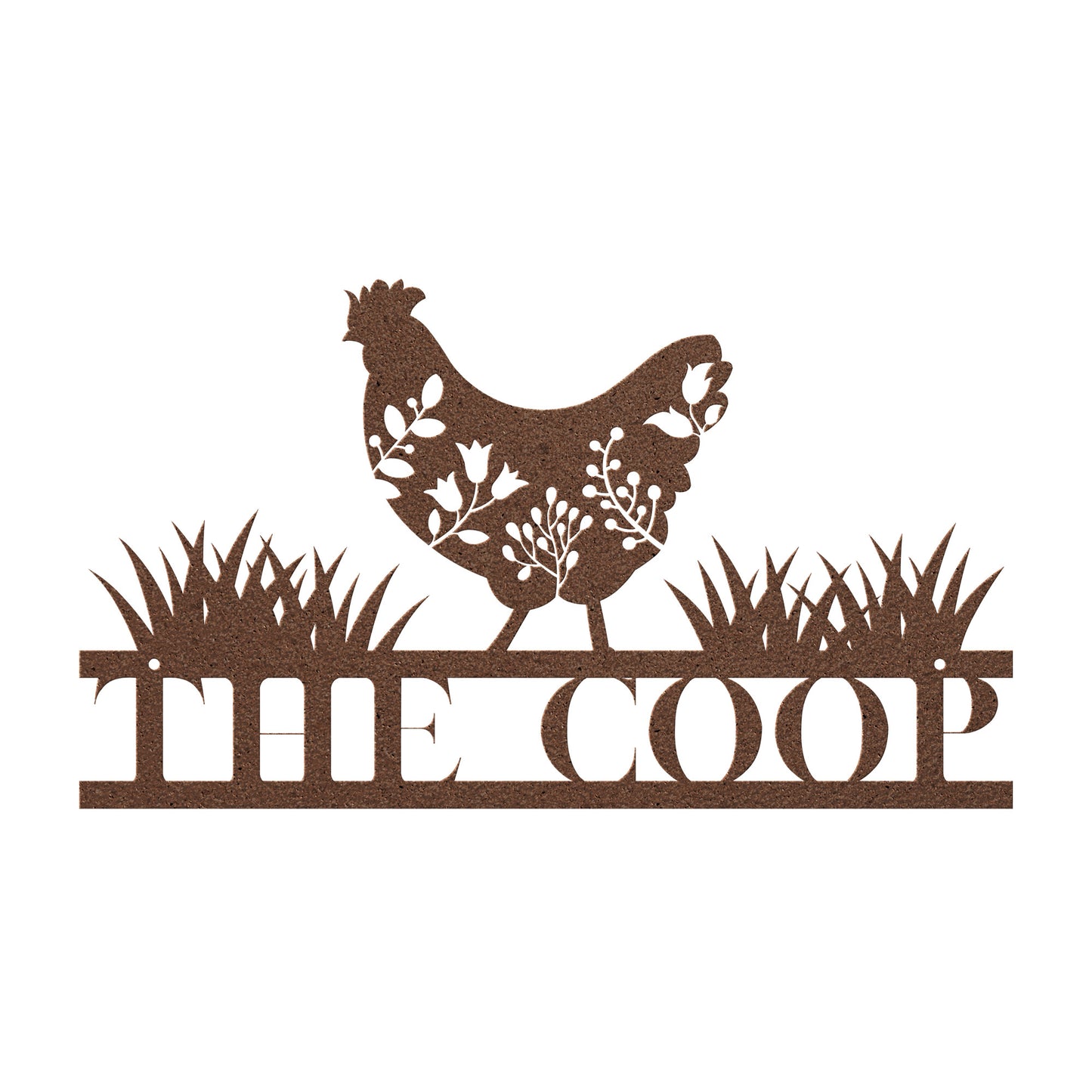 10053 - The Chicken Coop Metal Decorative Floral Sign