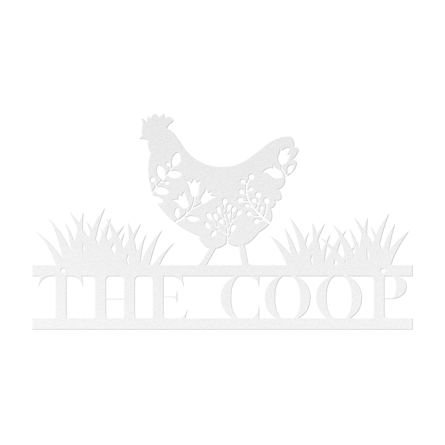 10053 - The Chicken Coop Metal Decorative Floral Sign