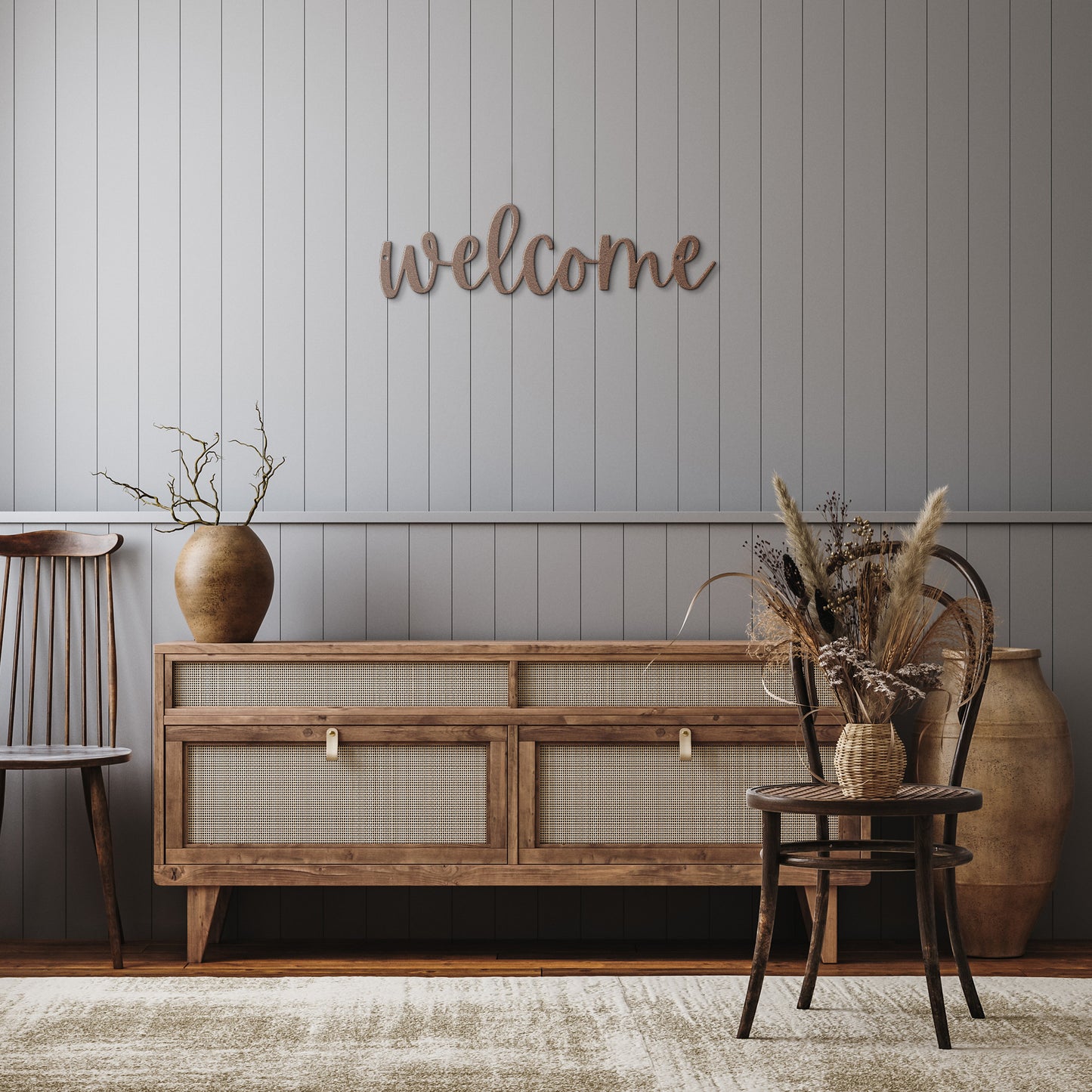 10051 - Welcome Cursive Metal Sign