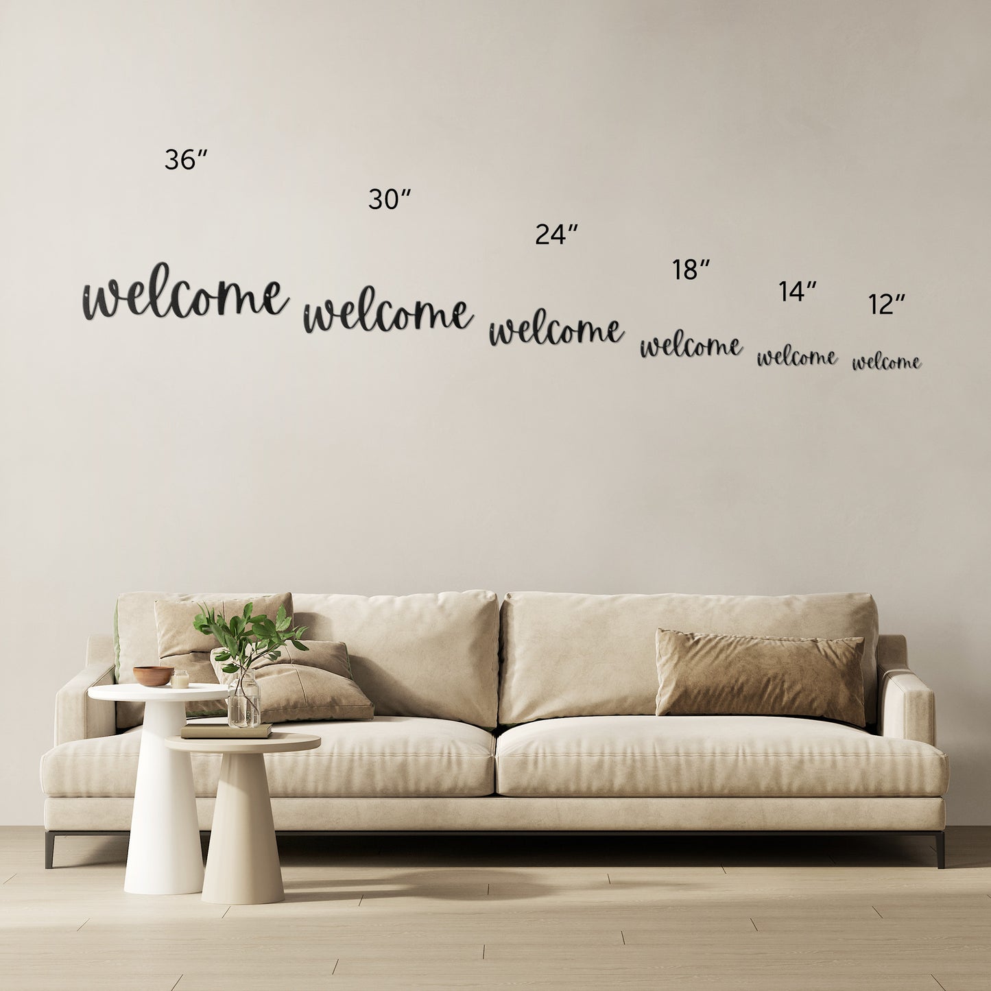 10051 - Welcome Cursive Metal Sign
