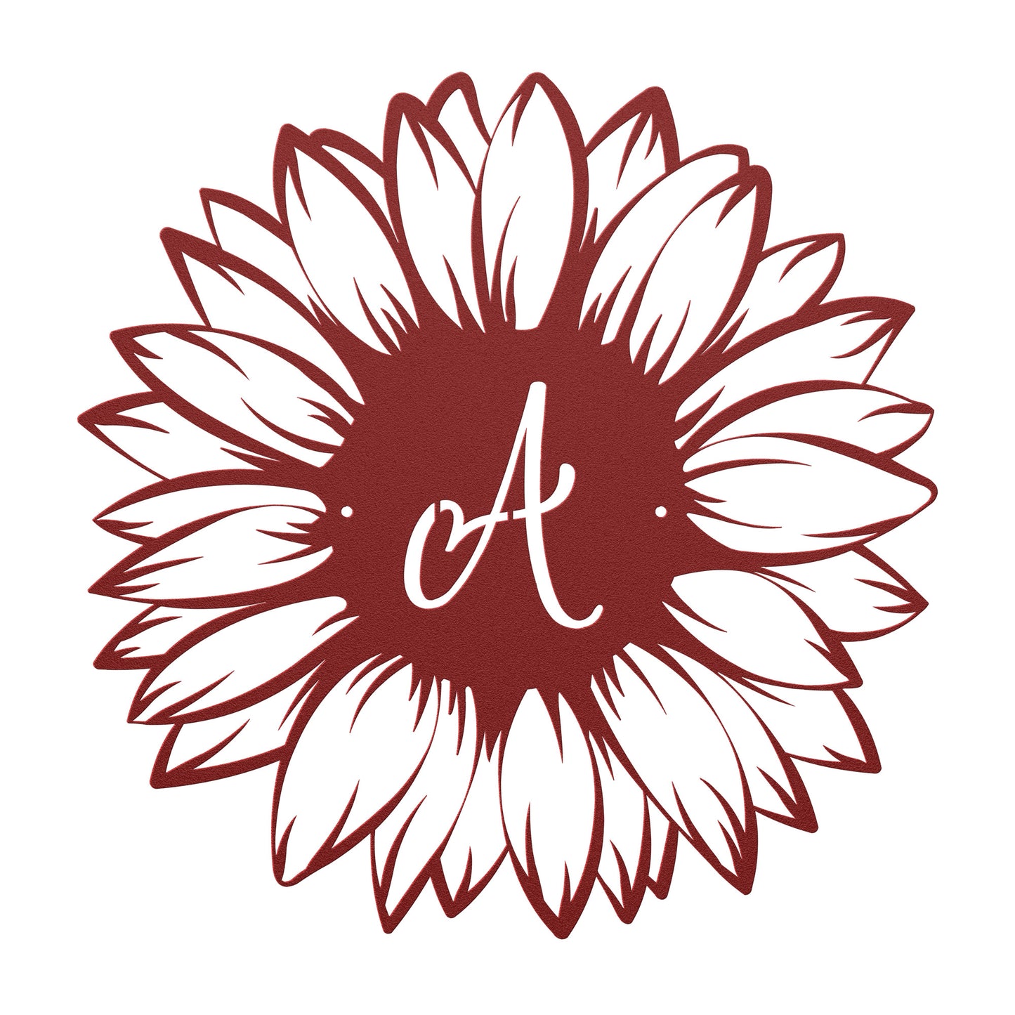 10017 - Sunflower Family Cursive Monogram Sign