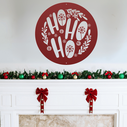 10119 - Christmas Ho Ho Ho Metal Wall Art