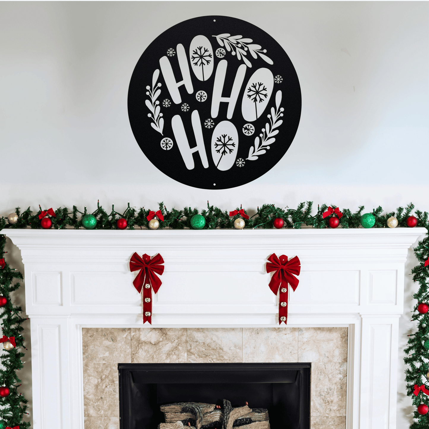 10119 - Christmas Ho Ho Ho Metal Wall Art