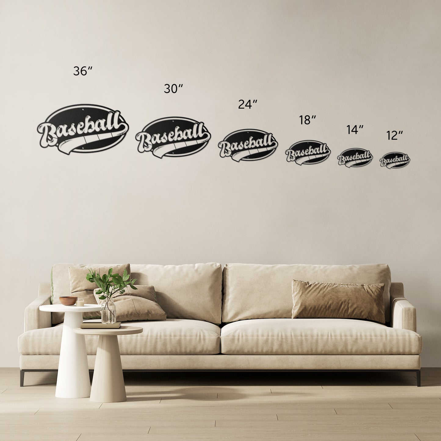 10189 - * Baseball Oval Sports Metal Sign