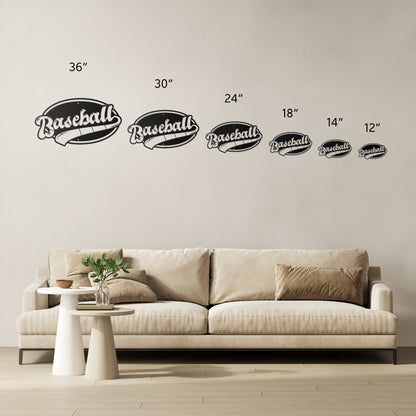 10189 - * Baseball Oval Sports Metal Sign