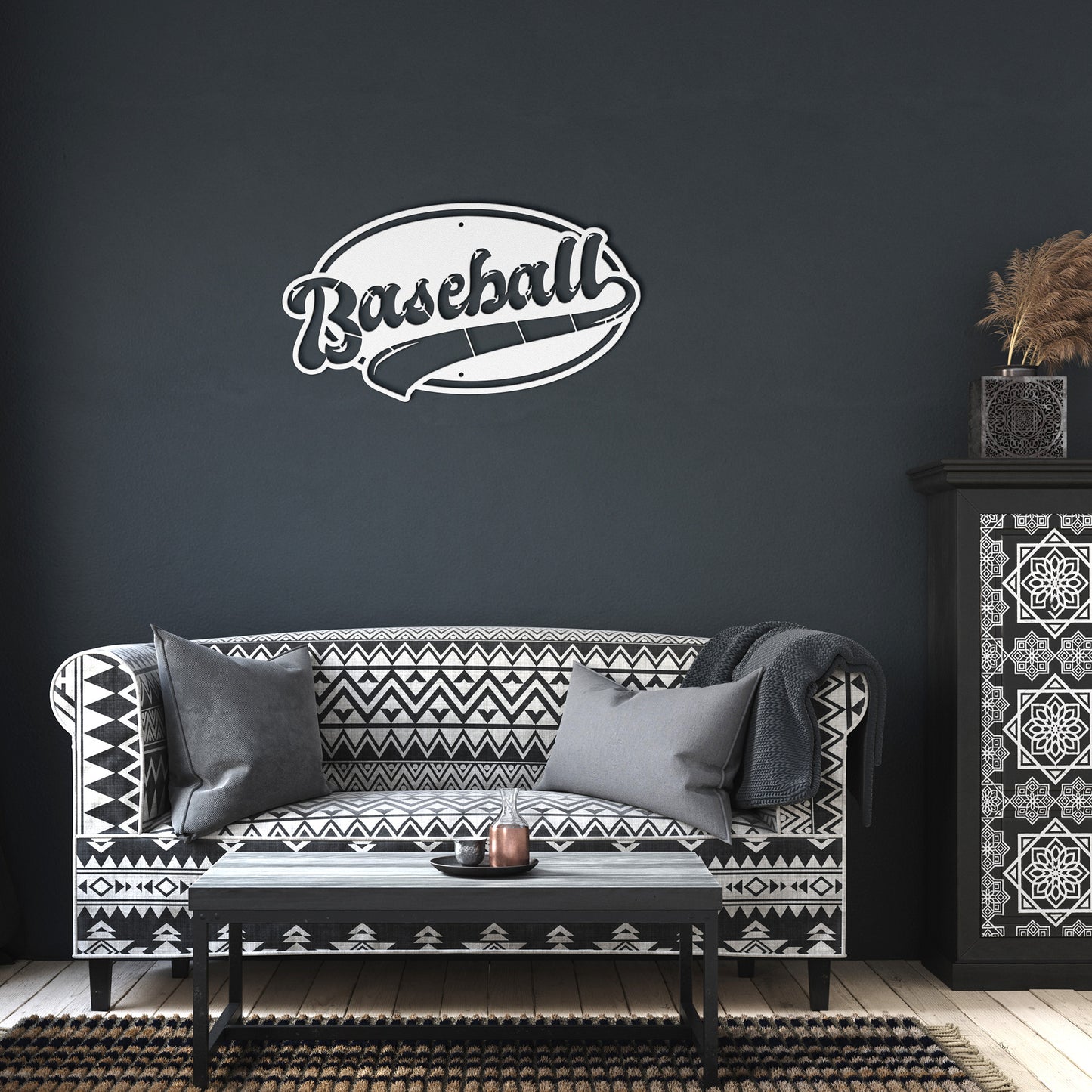 10189 - * Baseball Oval Sports Metal Sign