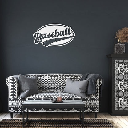 10189 - * Baseball Oval Sports Metal Sign