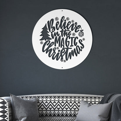 10125 - Believe in the Magic Christmas Metal Sign