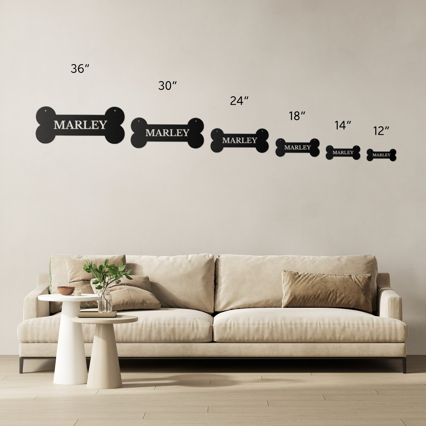 10188 - * Bone Customizable Name Metal Sign